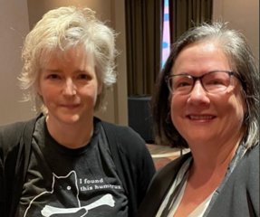 Susann Camus with Karin Slaughter at ThrillerFest